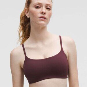 BNWT Lululemon Wunder Train Strappy Racer Bra , C/D Cup, Black Plum, size 6